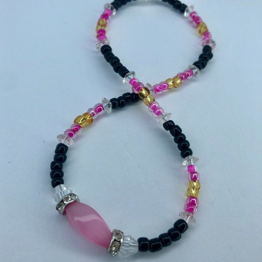 Blk Twist Anklet - Body Shift Beads