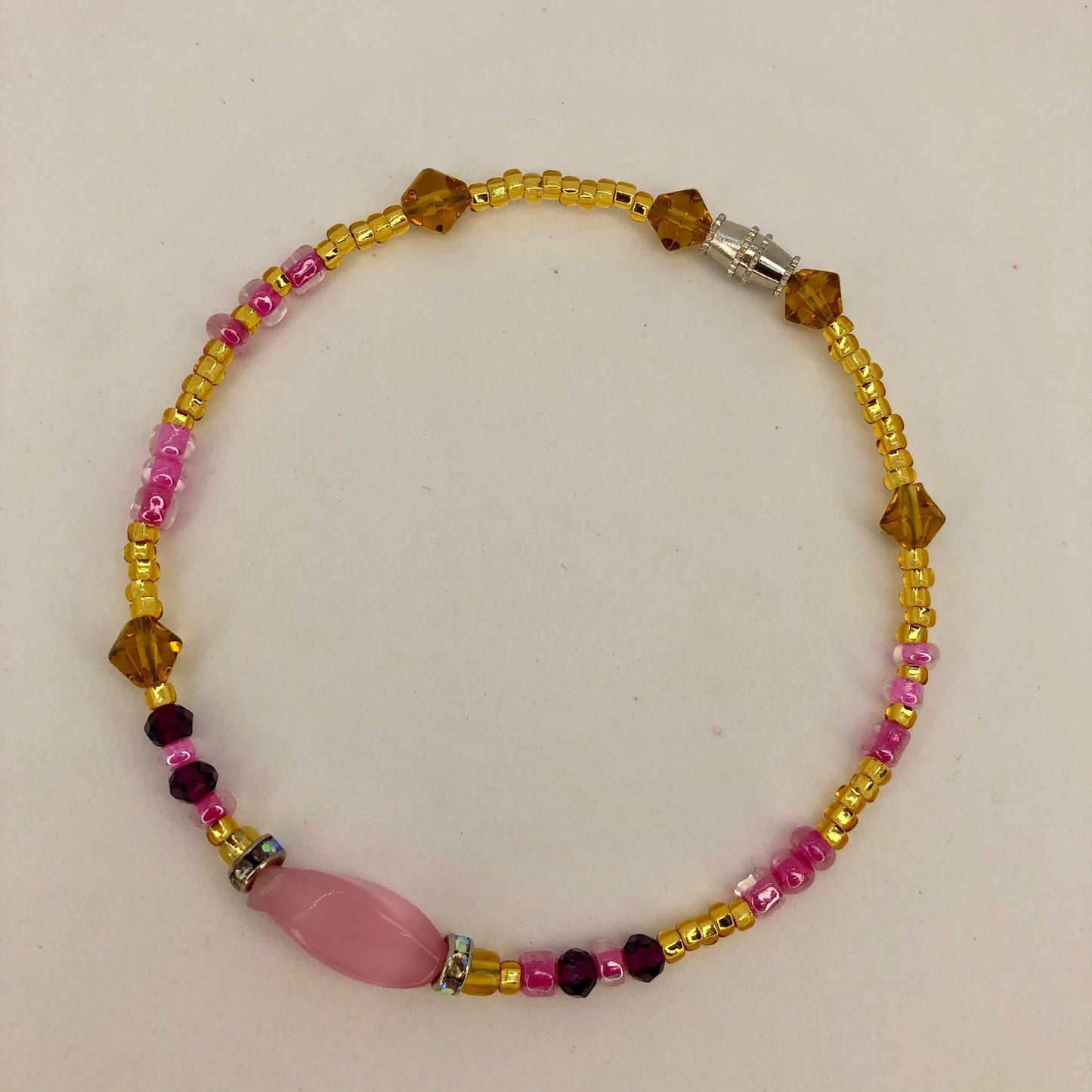 Pink Twist Anklet - Body Shift Beads